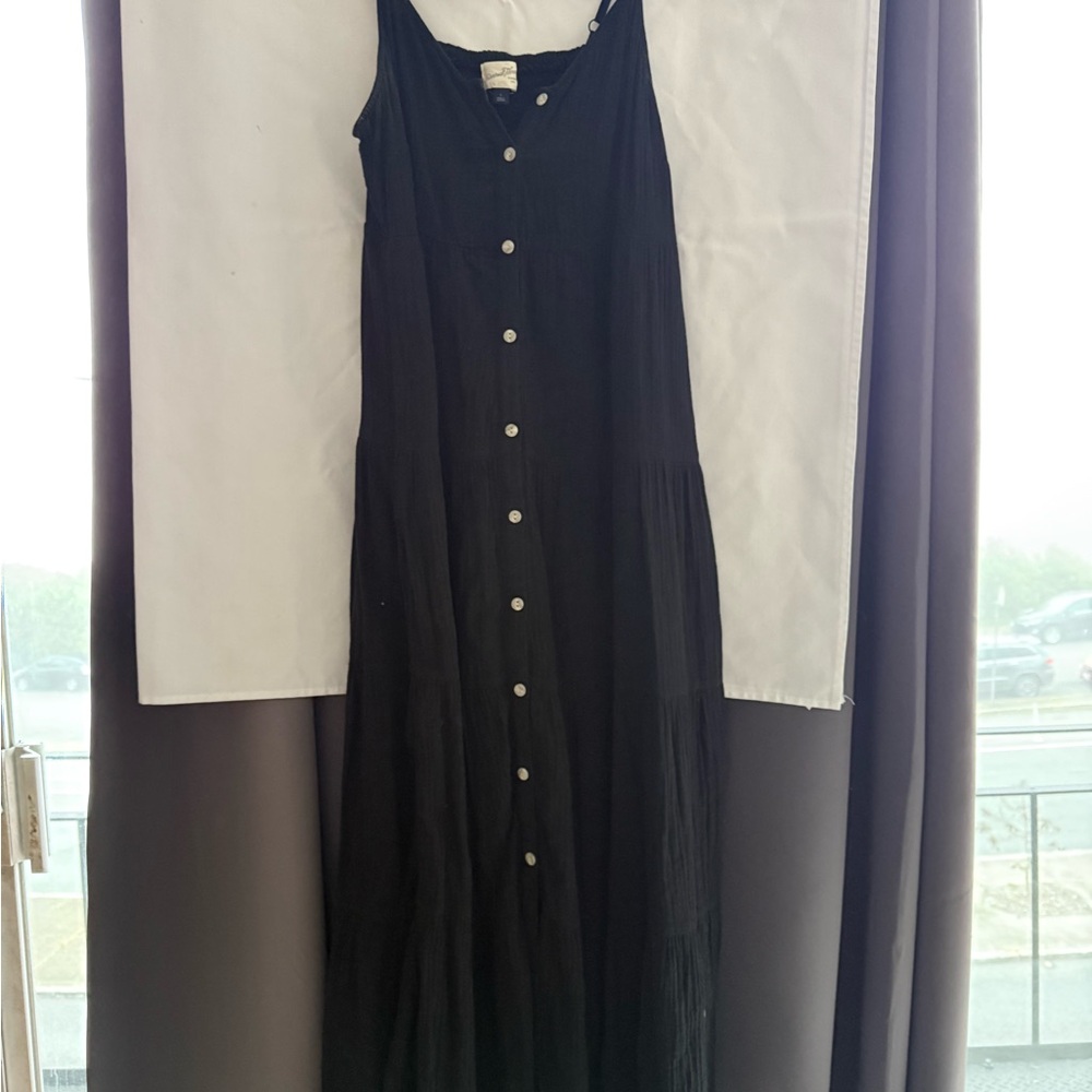 Universal Thread Black and White Buttoned Maxi Sundress